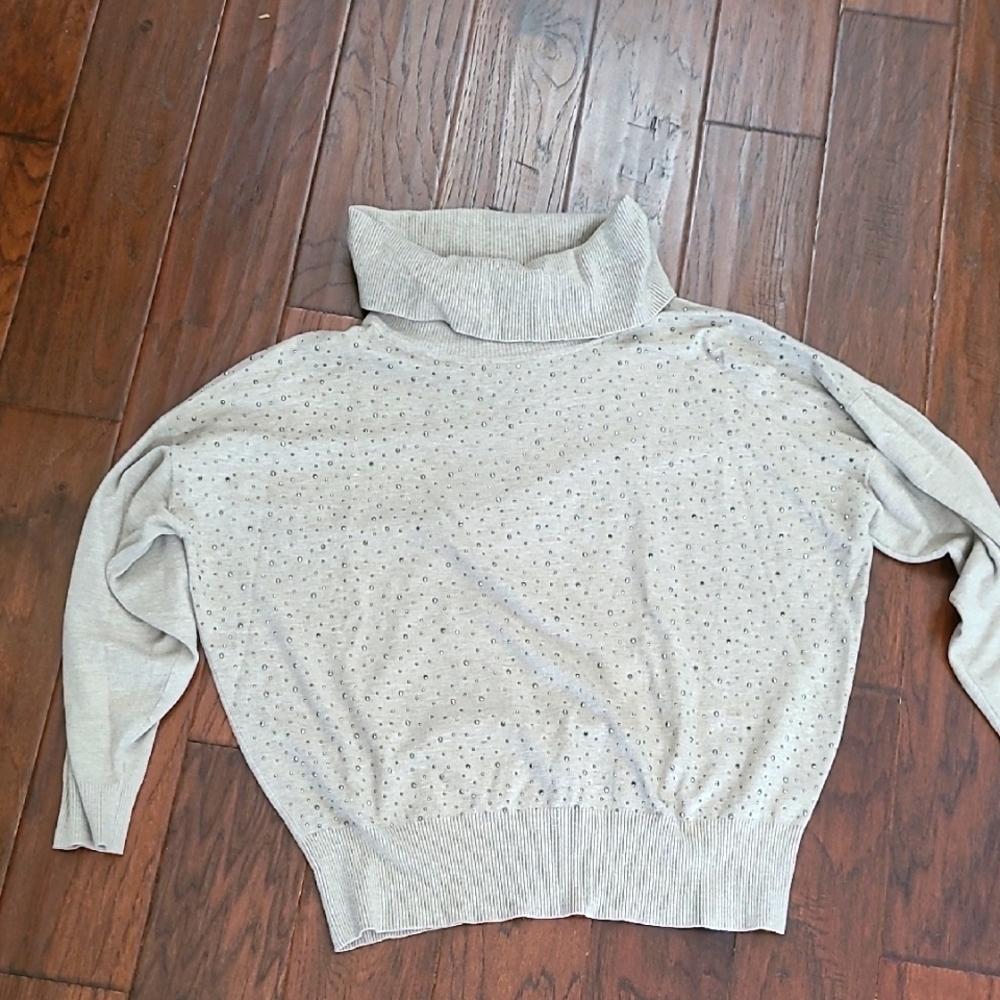 Liquid by Sioni Tan Cowl Neck Sweater size 2X